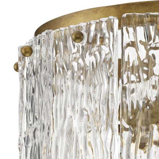 Progress Lighting Chevall Collection Two-Light Semi-Flush Close-To-Ceiling Fixture Gold Ombre (P350268-204)