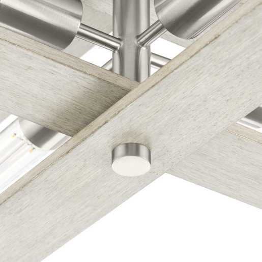 Progress Lighting Boundary Collection Four-Light Semi-Flush Close-To-Ceiling Fixture Brushed Nickel (P350269-009)