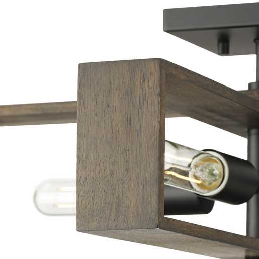 Progress Lighting Boundary Collection Four-Light Semi-Flush Close-To-Ceiling Fixture Matte Black (P350269-31M)