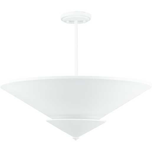 Progress Lighting Pinellas Collection Four-Light Semi-Flush Close-To-Ceiling Fixture White Plaster (P350270-197)