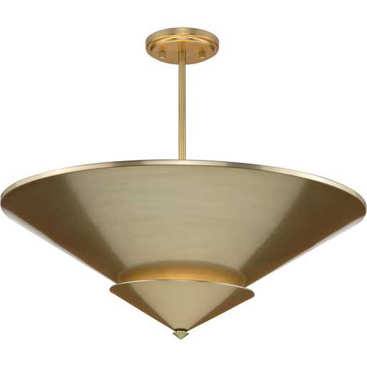 Progress Lighting Pinellas Collection Four-Light Semi-Flush Close-To-Ceiling Fixture Soft Gold (P350270-205)