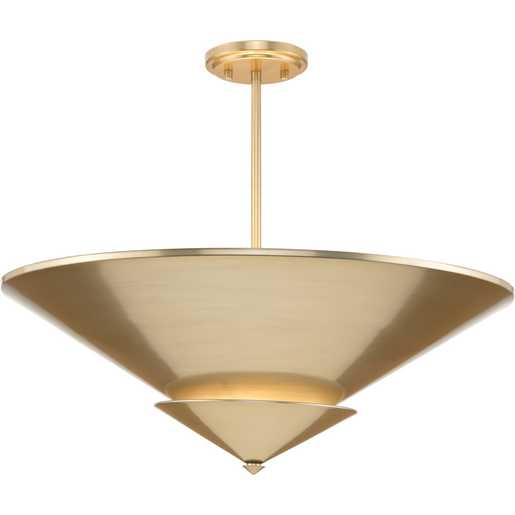 Progress Lighting Pinellas Collection Four-Light Semi-Flush Close-To-Ceiling Fixture Soft Gold (P350270-205)