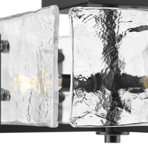 Progress Lighting Rivera Collection Four-Light Semi-Flush Close-To-Ceiling Fixture Matte Black (P350271-31M)