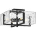 Progress Lighting Rivera Collection Four-Light Semi-Flush Close-To-Ceiling Fixture Matte Black (P350271-31M)