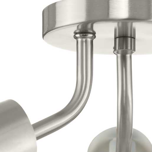 Progress Lighting Cornett Collection Three-Light Semi-Flush Close-To-Ceiling Fixture Brushed Nickel (P350272-009)