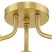 Progress Lighting Cornett Collection Three-Light Semi-Flush Close-To-Ceiling Fixture Brushed Gold (P350272-191)