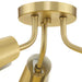 Progress Lighting Cornett Collection Three-Light Semi-Flush Close-To-Ceiling Fixture Brushed Gold (P350272-191)