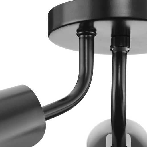 Progress Lighting Cornett Collection Three-Light Semi-Flush Close-To-Ceiling Fixture Matte Black (P350272-31M)