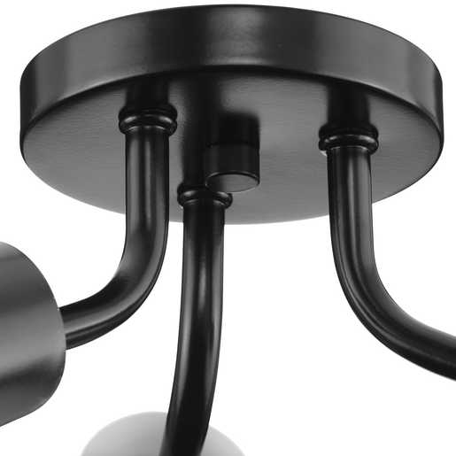 Progress Lighting Cornett Collection Three-Light Semi-Flush Close-To-Ceiling Fixture Matte Black (P350272-31M)