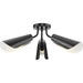 Progress Lighting Cornett Collection Three-Light Semi-Flush Close-To-Ceiling Fixture Matte Black (P350272-31M)