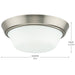 Progress Lighting 94350303009 Edessa Collection 13 Inch 2-Light Small Flush Mount Light Brushed Nickel With White Glass Shade (P350303-009)