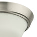 Progress Lighting 94350303009 Edessa Collection 13 Inch 2-Light Small Flush Mount Light Brushed Nickel With White Glass Shade (P350303-009)