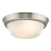 Progress Lighting 94350303009 Edessa Collection 13 Inch 2-Light Small Flush Mount Light Brushed Nickel With White Glass Shade (P350303-009)