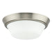 Progress Lighting 94350303009 Edessa Collection 13 Inch 2-Light Small Flush Mount Light Brushed Nickel With White Glass Shade (P350303-009)