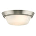 Progress Lighting 94350303009 Edessa Collection 13 Inch 2-Light Small Flush Mount Light Brushed Nickel With White Glass Shade (P350303-009)