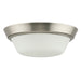 Progress Lighting 94350303009 Edessa Collection 13 Inch 2-Light Small Flush Mount Light Brushed Nickel With White Glass Shade (P350303-009)