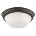 Progress Lighting 94350303020 Edessa Collection 13 Inch 2-Light Small Flush Mount Light Antique Bronze With White Glass Shade (P350303-020)