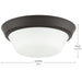 Progress Lighting 94350303020 Edessa Collection 13 Inch 2-Light Small Flush Mount Light Antique Bronze With White Glass Shade (P350303-020)