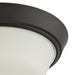 Progress Lighting 94350303020 Edessa Collection 13 Inch 2-Light Small Flush Mount Light Antique Bronze With White Glass Shade (P350303-020)