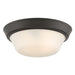 Progress Lighting 94350303020 Edessa Collection 13 Inch 2-Light Small Flush Mount Light Antique Bronze With White Glass Shade (P350303-020)