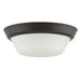Progress Lighting 94350303020 Edessa Collection 13 Inch 2-Light Small Flush Mount Light Antique Bronze With White Glass Shade (P350303-020)