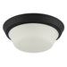 Progress Lighting 94350303031 Edessa Collection 13 Inch 2-Light Small Flush Mount Light Black With White Glass Shade (P350303-031)