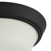 Progress Lighting 94350303031 Edessa Collection 13 Inch 2-Light Small Flush Mount Light Black With White Glass Shade (P350303-031)