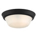 Progress Lighting 94350303031 Edessa Collection 13 Inch 2-Light Small Flush Mount Light Black With White Glass Shade (P350303-031)
