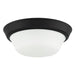 Progress Lighting 94350303031 Edessa Collection 13 Inch 2-Light Small Flush Mount Light Black With White Glass Shade (P350303-031)