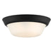 Progress Lighting 94350303031 Edessa Collection 13 Inch 2-Light Small Flush Mount Light Black With White Glass Shade (P350303-031)