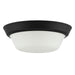 Progress Lighting 94350303031 Edessa Collection 13 Inch 2-Light Small Flush Mount Light Black With White Glass Shade (P350303-031)