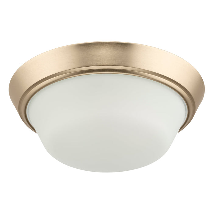 Progress Lighting 94350303177 Edessa Collection 13 Inch 2-Light Small Flush Mount Light Champagne Bronze With White Glass Shade (P350303-177)