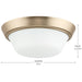 Progress Lighting 94350303177 Edessa Collection 13 Inch 2-Light Small Flush Mount Light Champagne Bronze With White Glass Shade (P350303-177)
