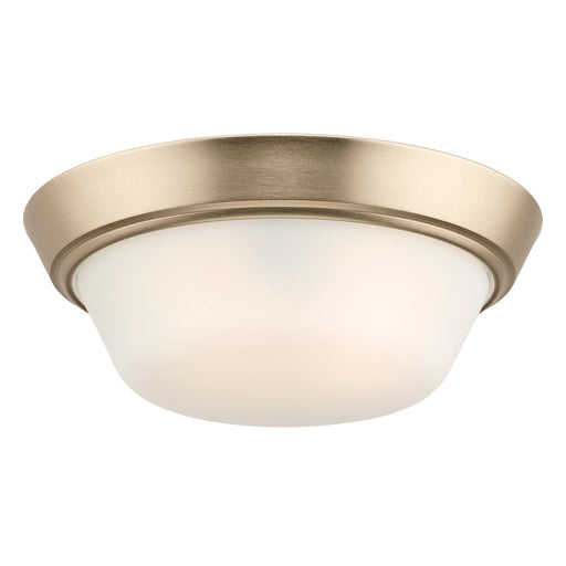 Progress Lighting 94350303177 Edessa Collection 13 Inch 2-Light Small Flush Mount Light Champagne Bronze With White Glass Shade (P350303-177)