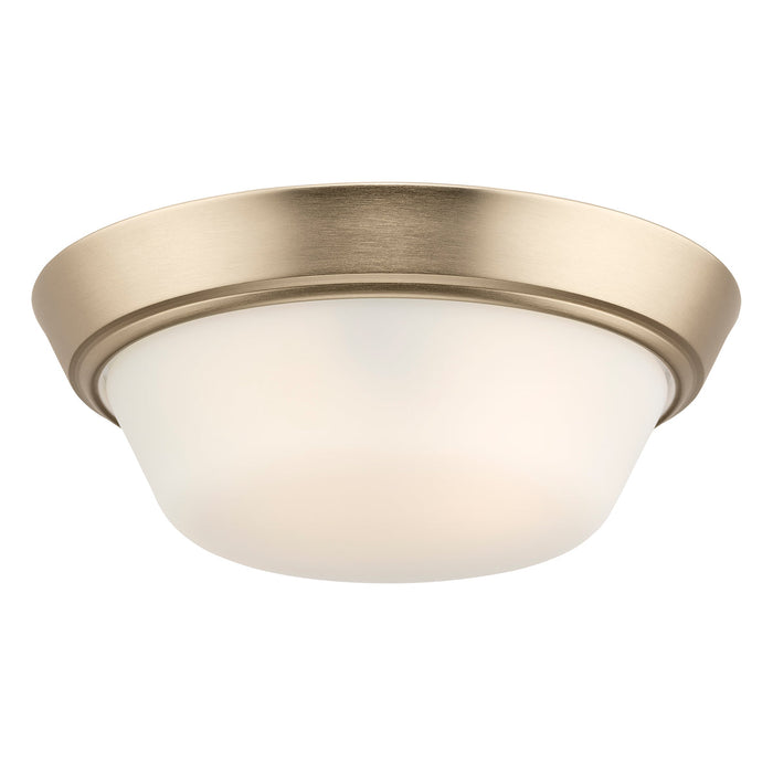 Progress Lighting 94350303177 Edessa Collection 13 Inch 2-Light Small Flush Mount Light Champagne Bronze With White Glass Shade (P350303-177)