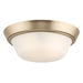 Progress Lighting 94350303177 Edessa Collection 13 Inch 2-Light Small Flush Mount Light Champagne Bronze With White Glass Shade (P350303-177)
