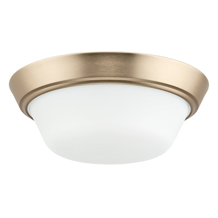 Progress Lighting 94350303177 Edessa Collection 13 Inch 2-Light Small Flush Mount Light Champagne Bronze With White Glass Shade (P350303-177)