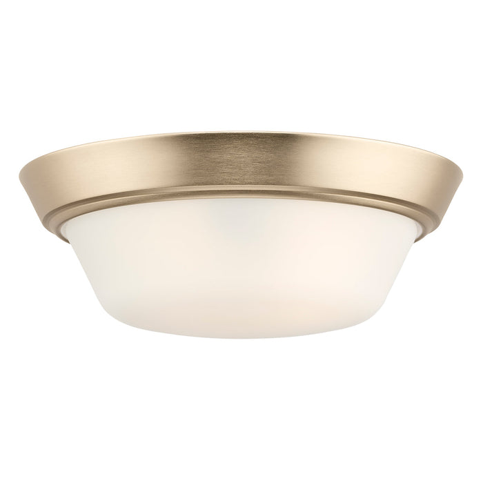 Progress Lighting 94350303177 Edessa Collection 13 Inch 2-Light Small Flush Mount Light Champagne Bronze With White Glass Shade (P350303-177)