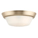 Progress Lighting 94350303177 Edessa Collection 13 Inch 2-Light Small Flush Mount Light Champagne Bronze With White Glass Shade (P350303-177)