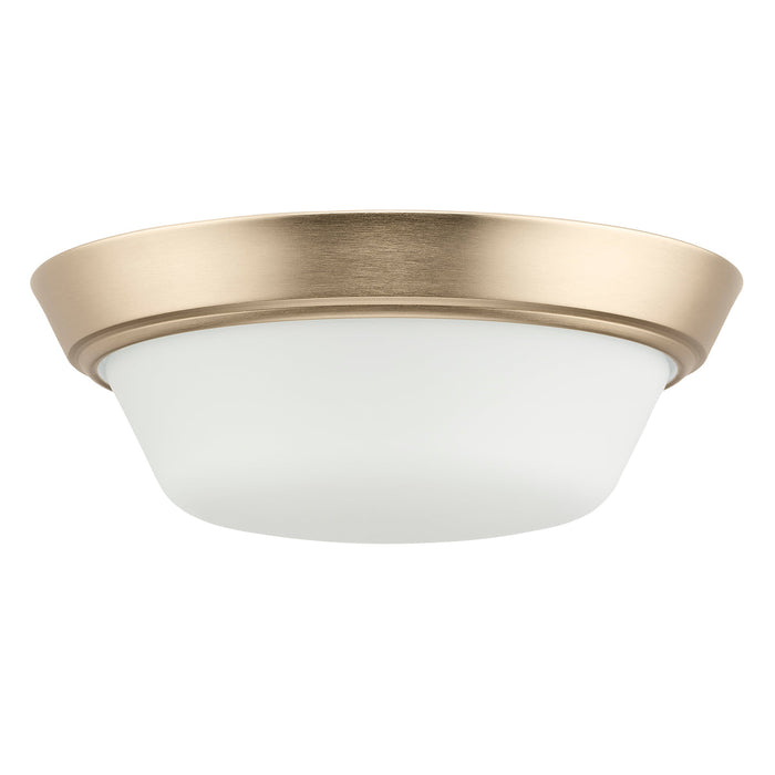 Progress Lighting 94350303177 Edessa Collection 13 Inch 2-Light Small Flush Mount Light Champagne Bronze With White Glass Shade (P350303-177)