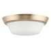 Progress Lighting 94350303177 Edessa Collection 13 Inch 2-Light Small Flush Mount Light Champagne Bronze With White Glass Shade (P350303-177)