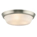 Progress Lighting 94350304009 Edessa Collection 16 Inch 2-Light Large Flush Mount Light Brushed Nickel With White Glass Shade (P350304-009)