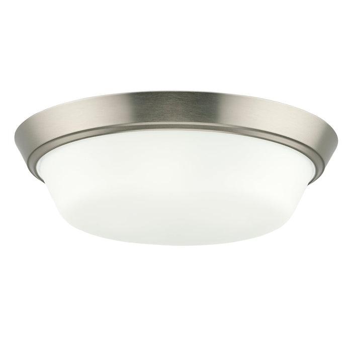 Progress Lighting 94350304009 Edessa Collection 16 Inch 2-Light Large Flush Mount Light Brushed Nickel With White Glass Shade (P350304-009)