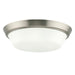 Progress Lighting 94350304009 Edessa Collection 16 Inch 2-Light Large Flush Mount Light Brushed Nickel With White Glass Shade (P350304-009)