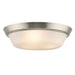 Progress Lighting 94350304009 Edessa Collection 16 Inch 2-Light Large Flush Mount Light Brushed Nickel With White Glass Shade (P350304-009)