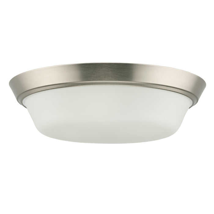 Progress Lighting 94350304009 Edessa Collection 16 Inch 2-Light Large Flush Mount Light Brushed Nickel With White Glass Shade (P350304-009)