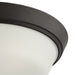 Progress Lighting 94350304020 Edessa Collection 16 Inch 2-Light Large Flush Mount Light Antique Bronze With White Glass Shade (P350304-020)