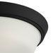 Progress Lighting 94350304031 Edessa Collection 16 Inch 2-Light Large Flush Mount Light Black With White Glass Shade (P350304-031)