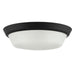 Progress Lighting 94350304031 Edessa Collection 16 Inch 2-Light Large Flush Mount Light Black With White Glass Shade (P350304-031)