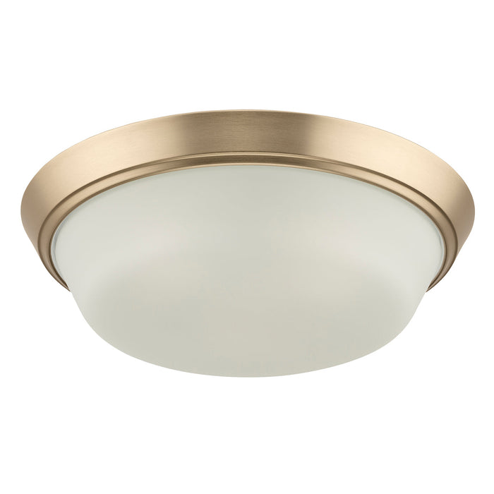 Progress Lighting 94350304177 Edessa Collection 16 Inch 2-Light Large Flush Mount Light Champagne Bronze With White Glass Shade (P350304-177)